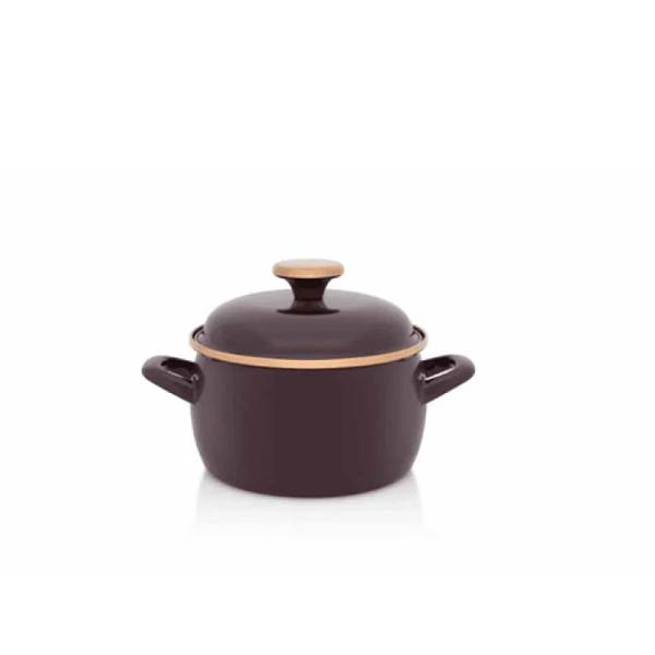 Кастрюля эмалированная Bordo Princ 16cm, 2.2 л, крышка металл