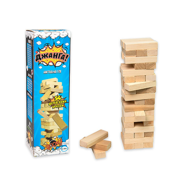 Joc de divertisment Jenga, 54 piese Joc de divertisment Jenga, 54 piese