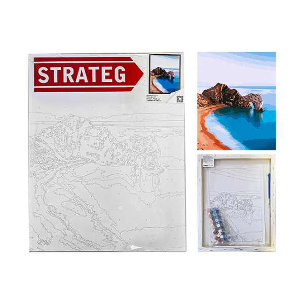 Картина по номерам 40X50 см Пейзаж "Скала Durdle Door"
