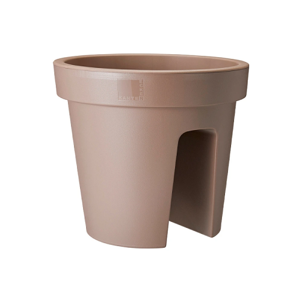 Ghiveci pentru balustrada D28 cm, H25 cm, maro, plastic Ghiveci pentru balustrada D28 cm, H25 cm, maro, plastic