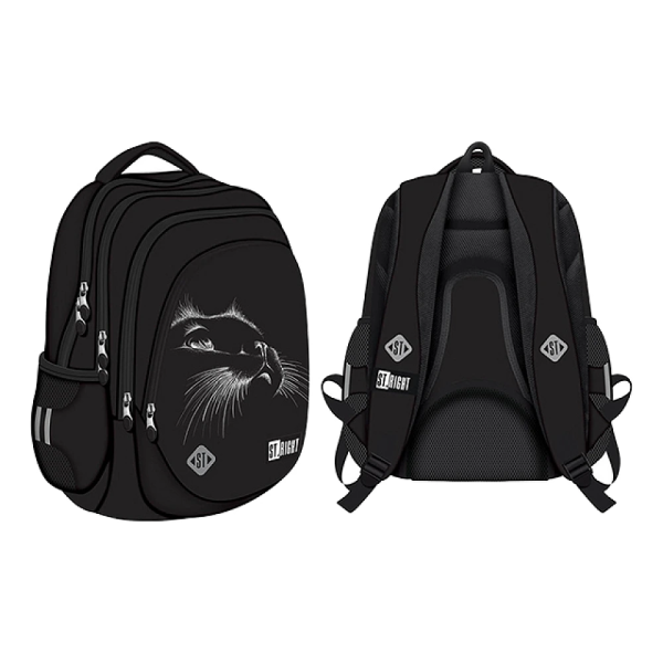 Ghiozdan scolar ortopedic 32X21X43 cm Black Cat Ghiozdan scolar ortopedic 32X21X43 cm Black Cat