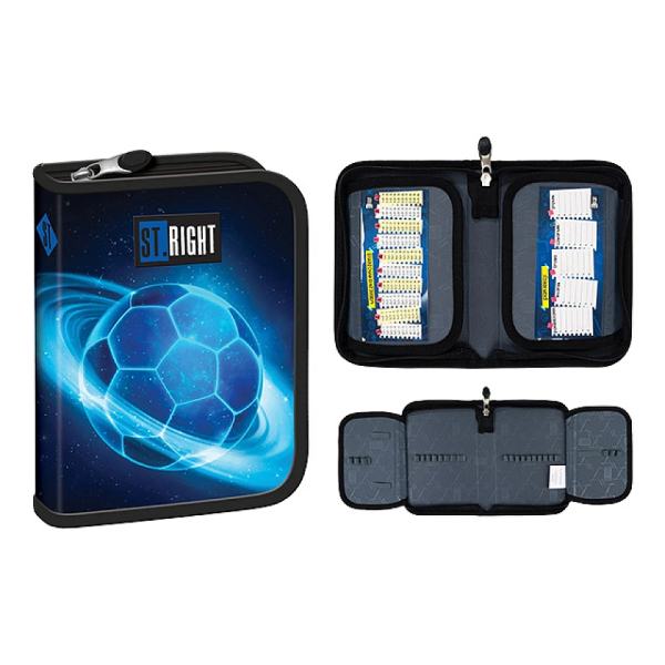 Пенал-книжка 1zip 20.5X14X3.5 см Cosmic Soccer, текстиль Пенал-книжка 1zip 20.5X14X3.5 см Cosmic Soccer, текстиль