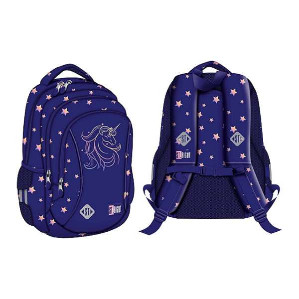 Ghiozdan scolar ortopedic 27X17X39 cm Unicorn Glow Ghiozdan scolar ortopedic 27X17X39 cm Unicorn Glow