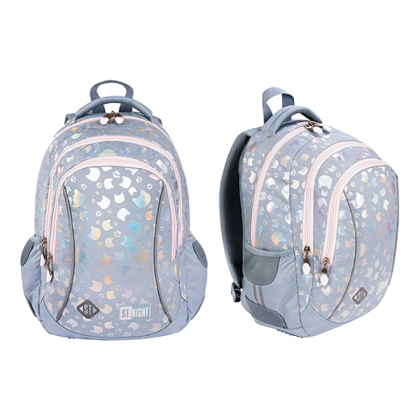 Рюкзак школьный ортопедический 27X17X39 см St.Right Silver Cats Рюкзак школьный ортопедический 27X17X39 см St.Right Silver Cats
