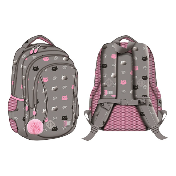 Рюкзак школьный ортопедический 27X17X39 см Kitty Paw Рюкзак школьный ортопедический 27X17X39 см Kitty Paw