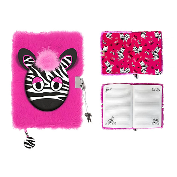 Jurnal cu lacat A5, 96 foi, Zebra, coperta plus Jurnal cu lacat A5, 96 foi, Zebra, coperta plus