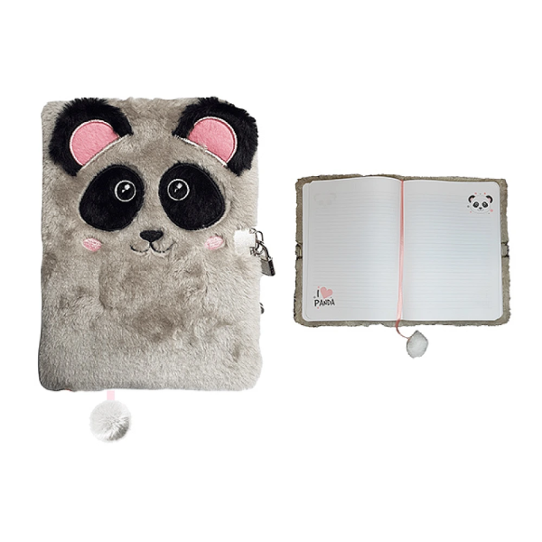 Jurnal cu lacat, A5, 96 foi, 3D Panda, coperta plus Jurnal cu lacat, A5, 96 foi, 3D Panda, coperta plus