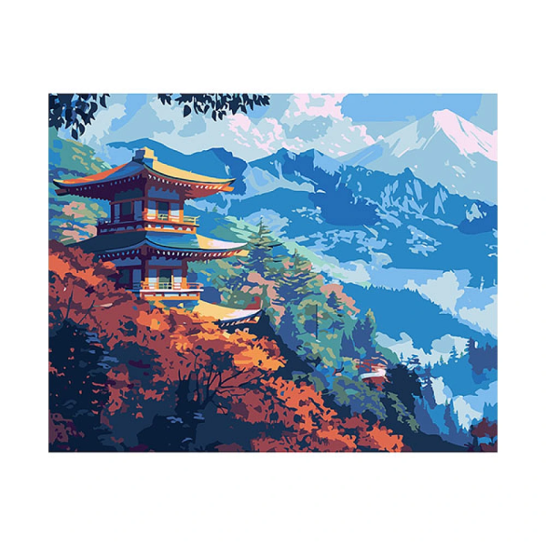 Pictura dupa numere 40X50 cm fundal alb Peisaj "Moment japonez" Pictura dupa numere 40X50 cm fundal alb Peisaj "Moment japonez"