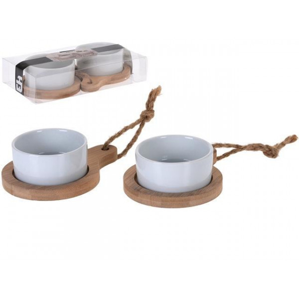 Set pentru aperitiv EH 4 unitati, suporturi din lemn Set pentru aperitiv EH 4 unitati, suporturi din lemn