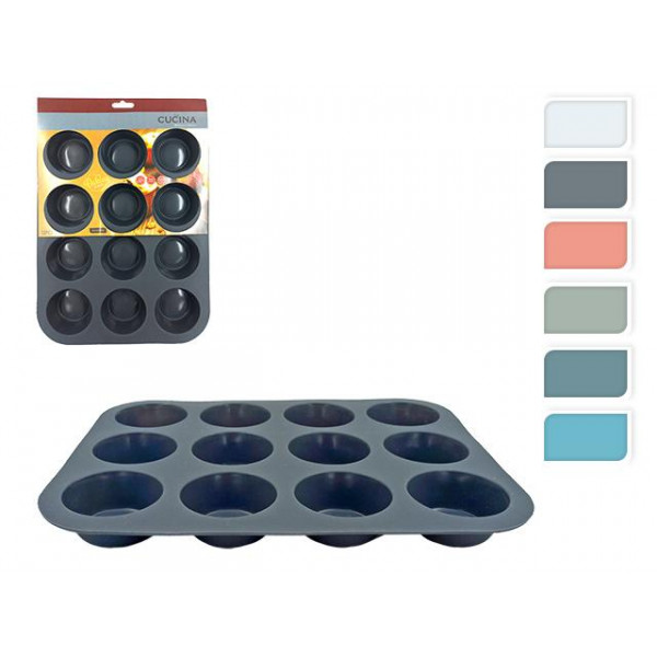 Form? pentru copt de 12 checuri din silicon Cucina 24.5X32cm
