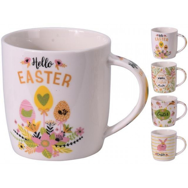 Чашка 370ml "Hello Easter", 4 дизайна фарфор Чашка 370ml "Hello Easter", 4 дизайна фарфор