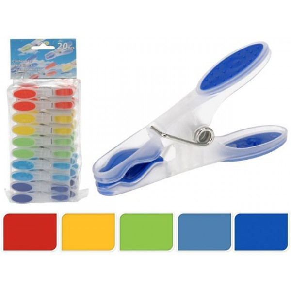 Set cleste pentru haine din plastic Ultra Clean 20buc Set cleste pentru haine din plastic Ultra Clean 20buc