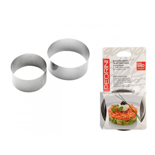 Набор форм кулинарных Pedrini Gadget Lillo 2шт D9.5/8cm, H4cm, нерж.сталь Набор форм кулинарных Pedrini Gadget Lillo 2шт D9.5/8cm, H4cm, нерж.сталь