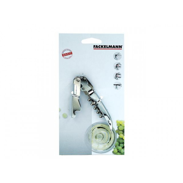 Tirbuson pentru chelneri Fackelmann 12cm, inox Tirbuson pentru chelneri Fackelmann 12cm, inox