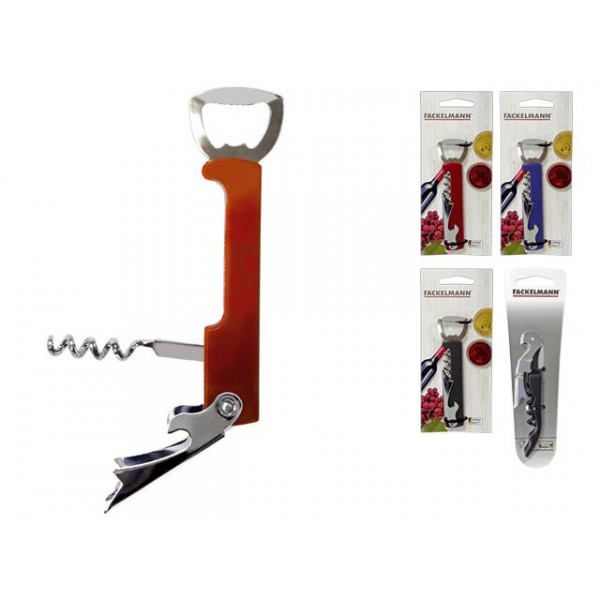 Tirbuson pentru chelneri+deschizator Fackelmann 11cm, inox/plastic Tirbuson pentru chelneri+deschizator Fackelmann 11cm, inox/plastic
