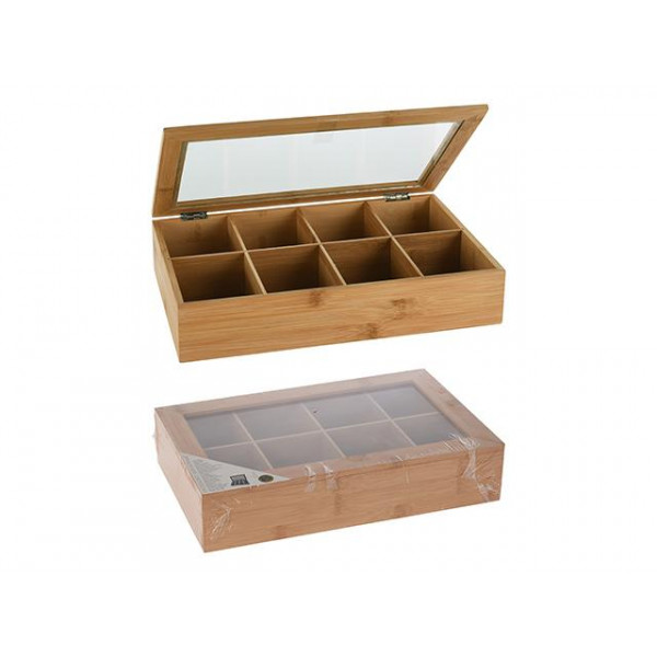 Cutie pentru ceai 8 celule 32Х20X6.5cm, lemn