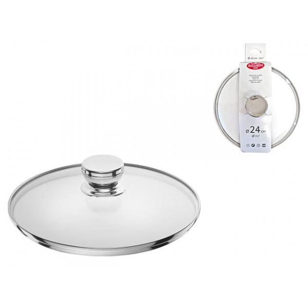 Capac din sticla 24сm Ballarini cu gaura pentru aburi Capac din sticla 24сm Ballarini cu gaura pentru aburi