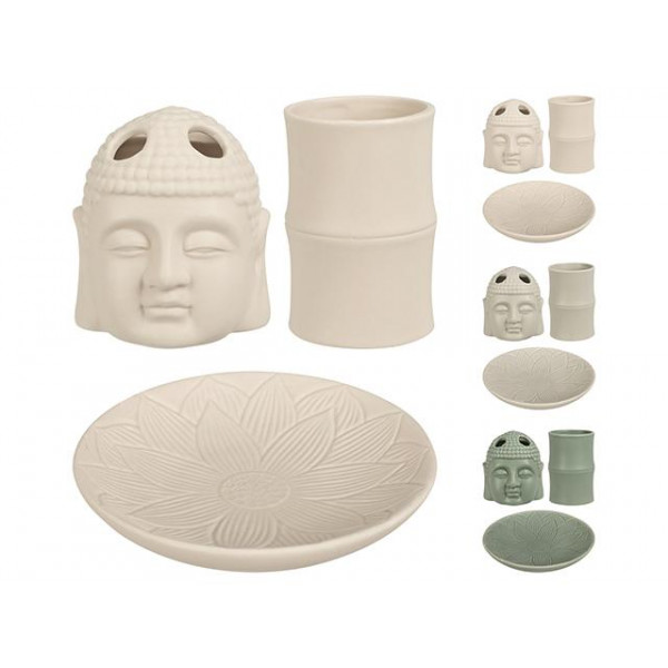 Set pentru baie din ceramică Bathroom 3buc "Buddha" Set pentru baie din ceramică Bathroom 3buc "Buddha"