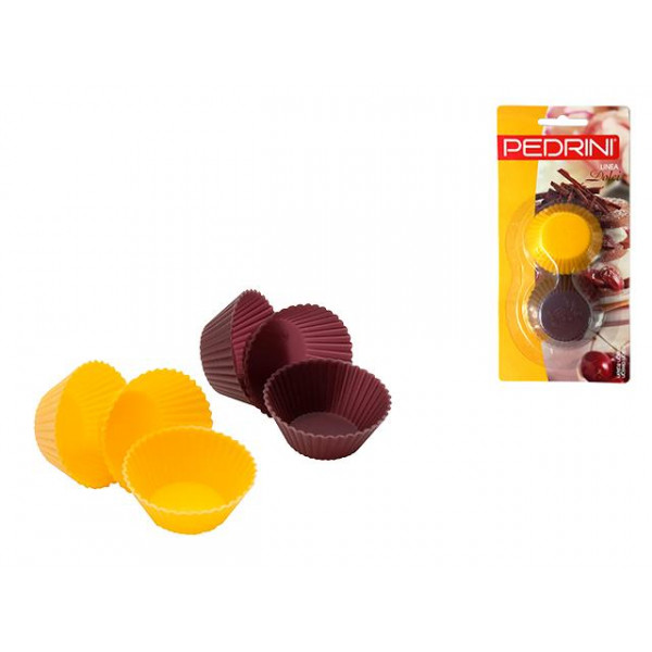 Set de forme pentru checuri din silicon Pedrini Dolci 6buc, 5cm Set de forme pentru checuri din silicon Pedrini Dolci 6buc, 5cm
