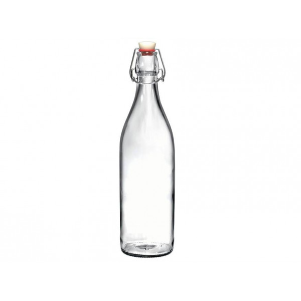Sticla cu capac clema Giara Fun 1l, transparenta Sticla cu capac clema Giara Fun 1l, transparenta