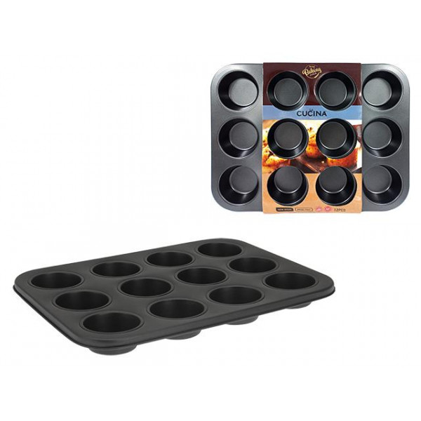 Форма для выпечки на 12 кексов Cucina 35Х26.5cm, антипригар