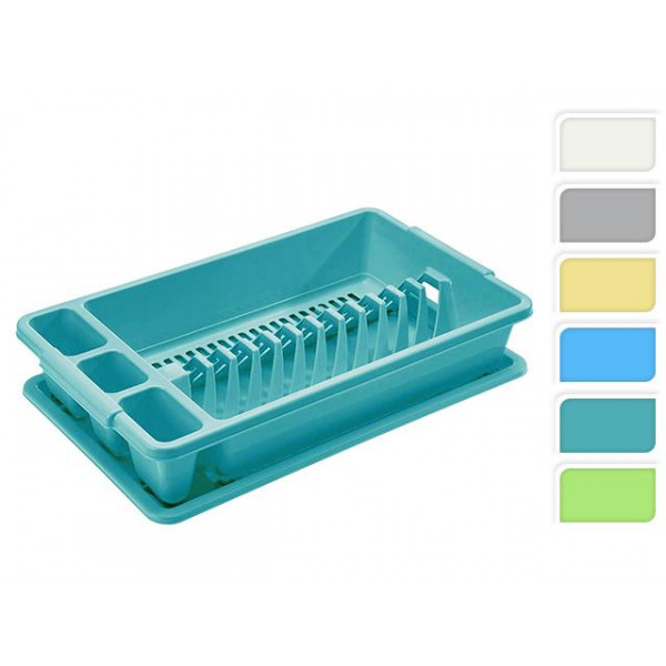Uscator pentru vesela cu tava Tontarelli 45Х26X8.5cm, plastic Uscator pentru vesela cu tava Tontarelli 45Х26X8.5cm, plastic