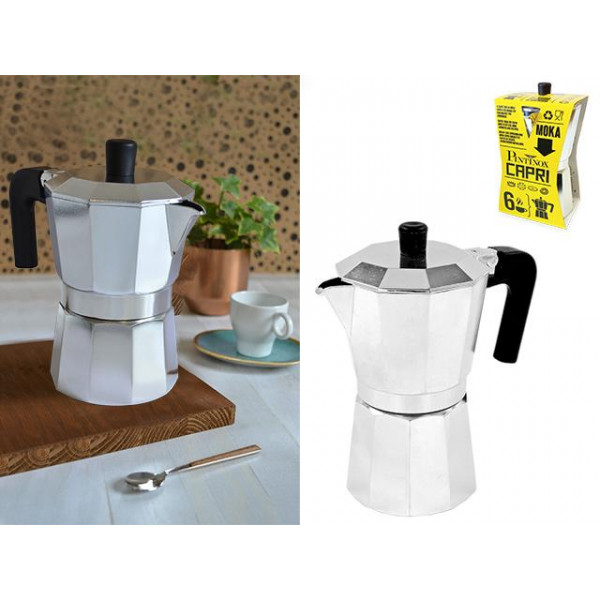 Ibric de cafea pentru 6 cani Pinti Capri, din aluminiu