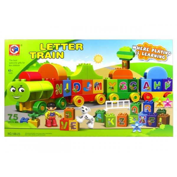 Set educativ "Tren cu litere", 75 detalii