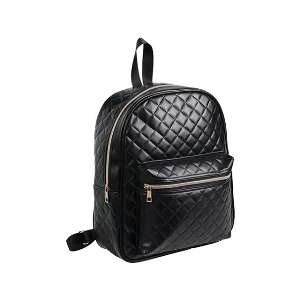 Rucsac ProWorld matlasat cu buzunar 35X12X30cm, piele ECO, negru Rucsac ProWorld matlasat cu buzunar 35X12X30cm, piele ECO, negru