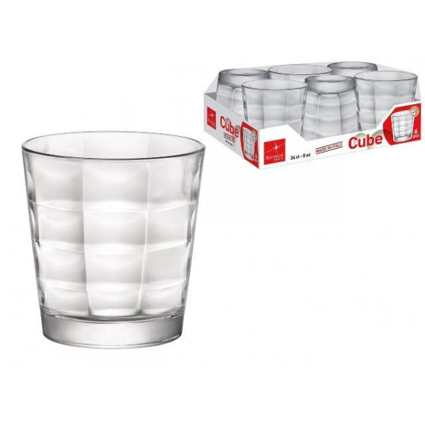 Набор стаканов для воды Cube 6шт, 240ml Набор стаканов для воды Cube 6шт, 240ml