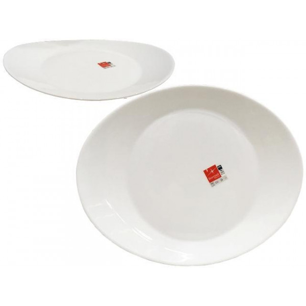 Platou oval 31.5X26cm Prometeo alb, opalglass Platou oval 31.5X26cm Prometeo alb, opalglass