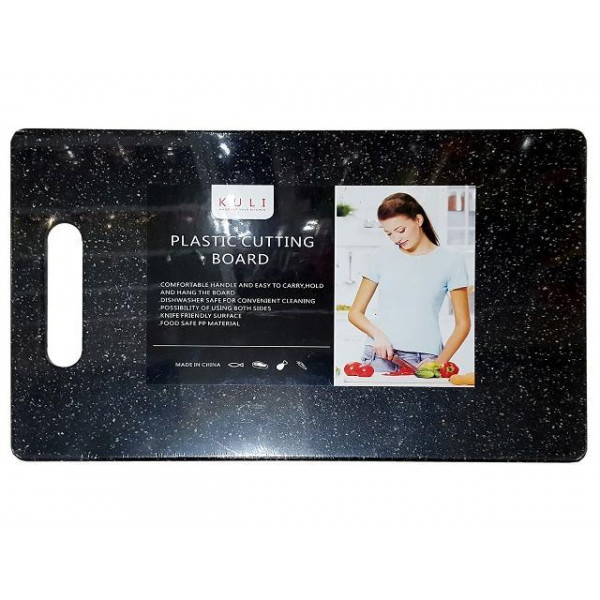 Tocator din plastic 35X25X0.7сm "granit", negru Tocator din plastic 35X25X0.7сm "granit", negru