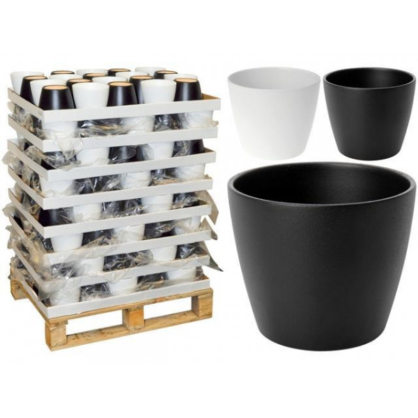 Ghiveci pentru flori din ceramica H12cm alb/negru Ghiveci pentru flori din ceramica H12cm alb/negru