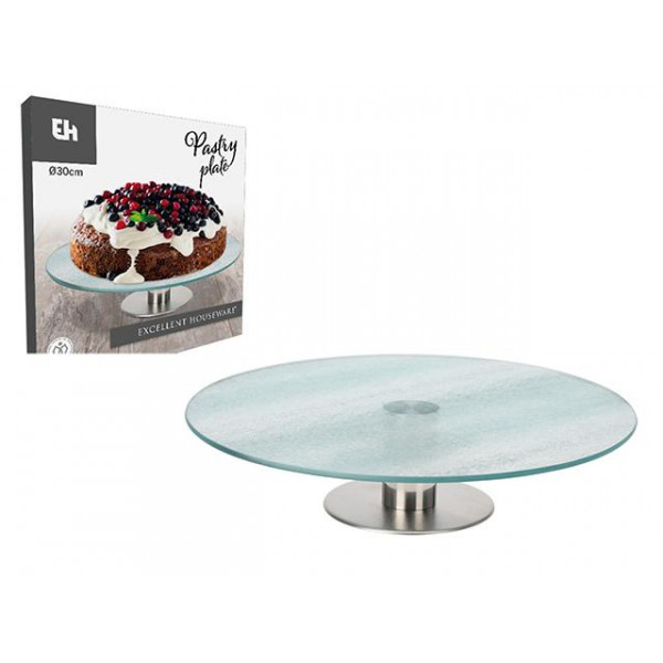 Suport de servire rotativ EH D30cm,H7cm sticla Suport de servire rotativ EH D30cm,H7cm sticla