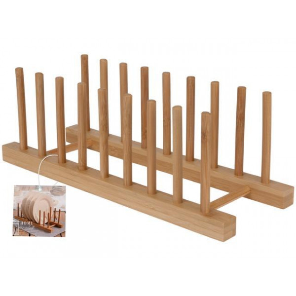 Suport pentru 8 farfurii EH 34X12X12cm, bambus Suport pentru 8 farfurii EH 34X12X12cm, bambus