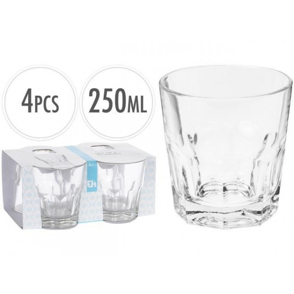 Set pahare EH 4buc, 250ml, 8.6cm