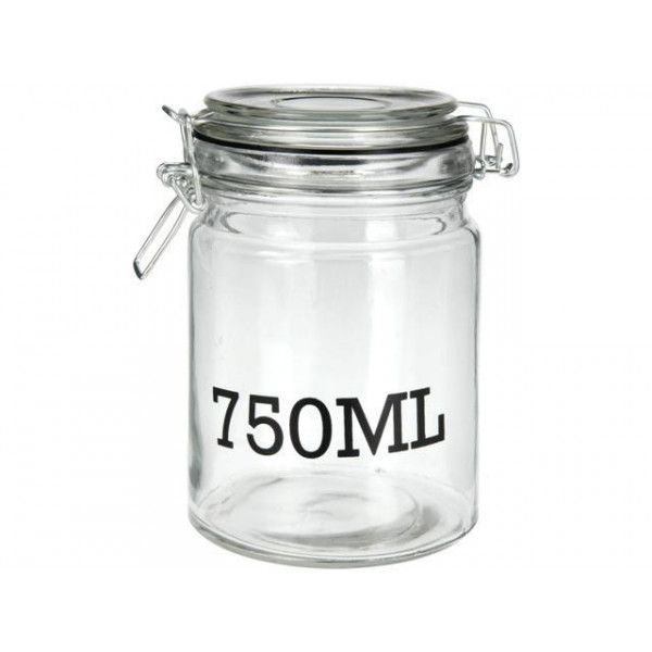 Банка для хранения/консервации EH 0.75l, H15cm, крышка зажим