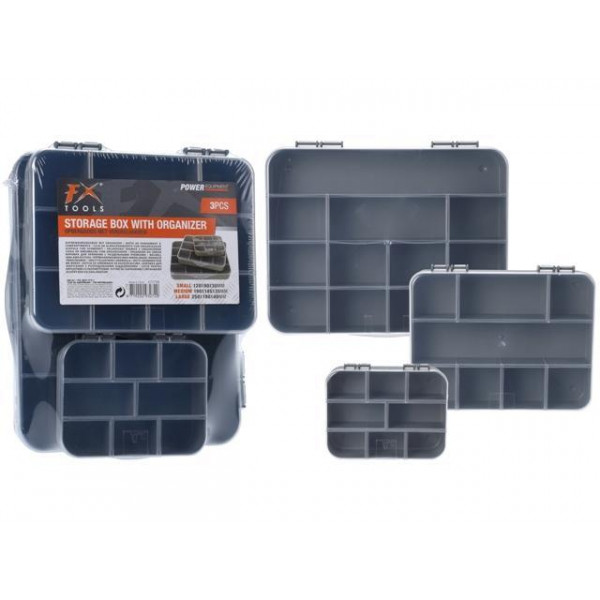 Органайзеры для хранения мелочей FX 3шт 25X19,19X14.5,12X9cm Органайзеры для хранения мелочей FX 3шт 25X19,19X14.5,12X9cm