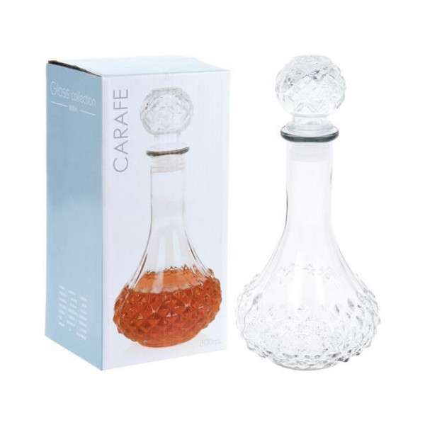 Garafa pentru bauturi tari EH 0.8l, D11X24cm, din sticla Garafa pentru bauturi tari EH 0.8l, D11X24cm, din sticla