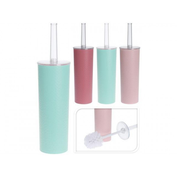 Perie WC cu suport "Cilindru" Bathroom Diamond 39cm, 3 culori, din plastic Perie WC cu suport "Cilindru" Bathroom Diamond 39cm, 3 culori, din plastic