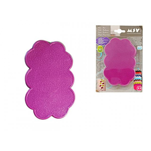 Set Covoraș pentru baie 4buc 9X14.5cm MSV "Nori" violet