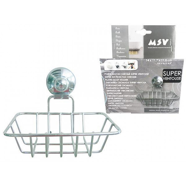 Мыльница MSV настенная 14X11.7cm, присоска Super Ventosas, х Мыльница MSV настенная 14X11.7cm, присоска Super Ventosas, х