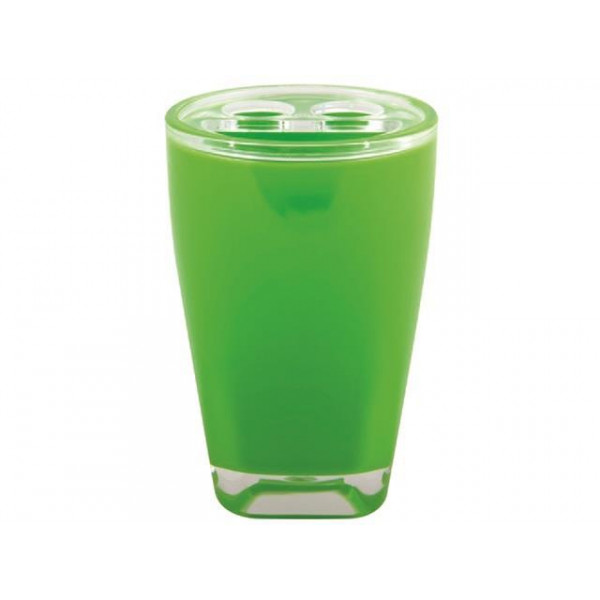 Păhar pentru periuțe de dinți cu separator MSV Tahiti, verde, din plastic Păhar pentru periuțe de dinți cu separator MSV Tahiti, verde, din plastic