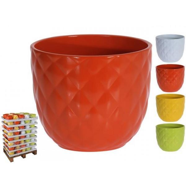 Ghiveci pentru flori din ceramica "Diamond" D14.5X12cm, 4 culori Ghiveci pentru flori din ceramica "Diamond" D14.5X12cm, 4 culori