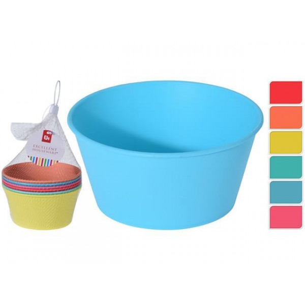 Набор салатниц EH 6шт, 400ml, 12.5cm, пластик, 6 цветов Набор салатниц EH 6шт, 400ml, 12.5cm, пластик, 6 цветов