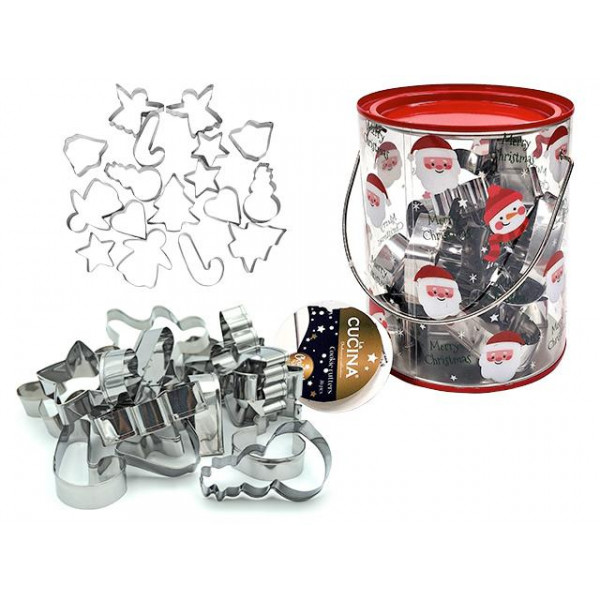 Forme pentru biscuiti Cucina 16buc, metal Forme pentru biscuiti Cucina 16buc, metal