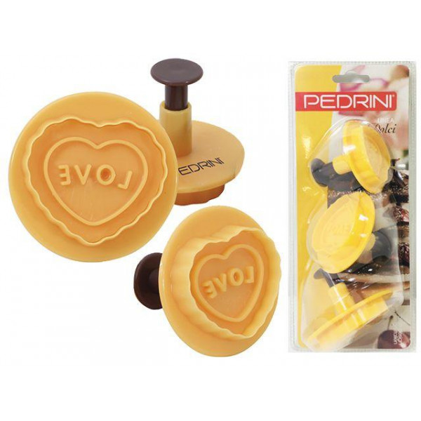 Формы для печенья Pedrini Dolci "сердце" 3шт Формы для печенья Pedrini Dolci "сердце" 3шт