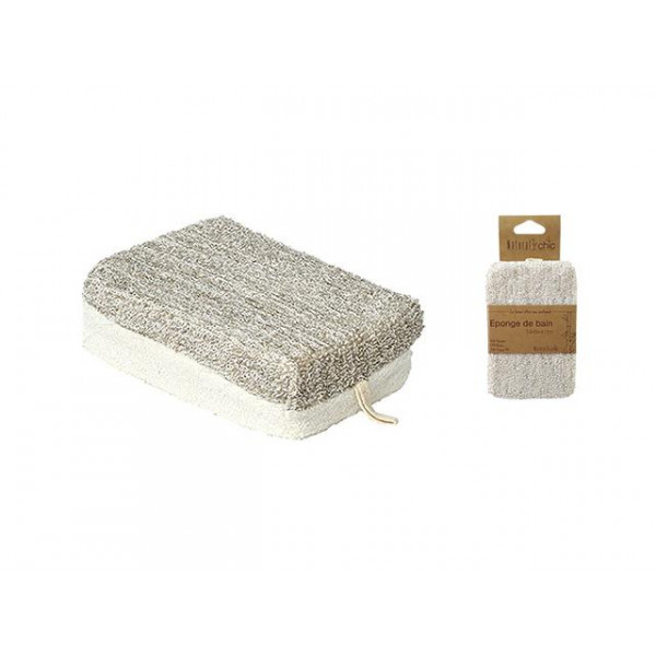Burete de baie Tendance 9X4X14cm, natural, bază de bambus
