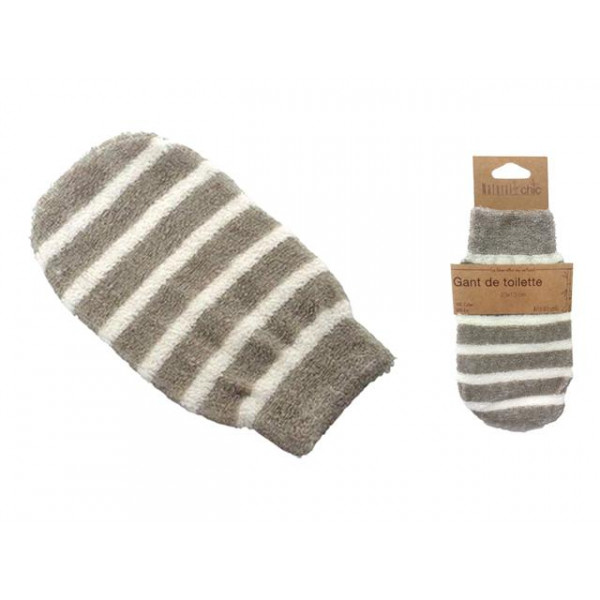 Мочалка-варежка Tendance 23X13cm, хлопок, полосы Мочалка-варежка Tendance 23X13cm, хлопок, полосы