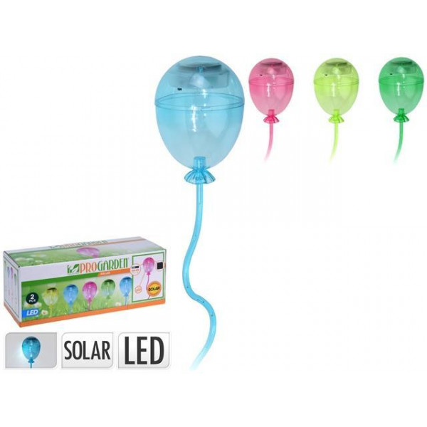 Set felinare pe baterie solara "Balon" 2buc D11cm, multicolore, plastic Set felinare pe baterie solara "Balon" 2buc D11cm, multicolore, plastic